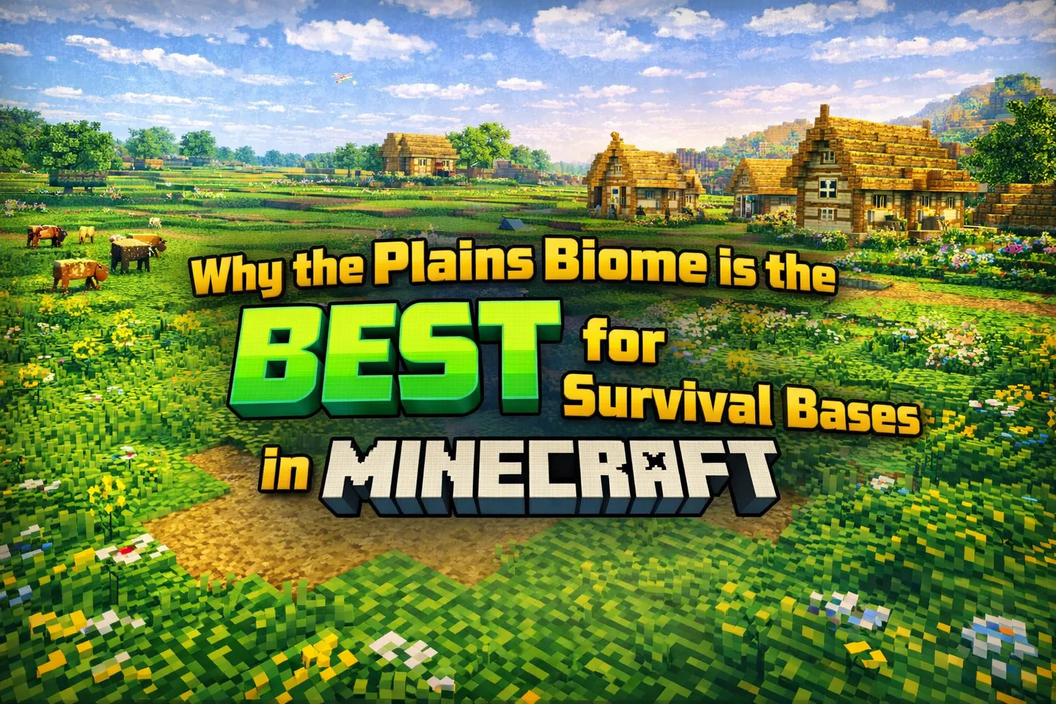 Why the Plains Biome Is the Best Place to Build a Survival Base in Minecraft